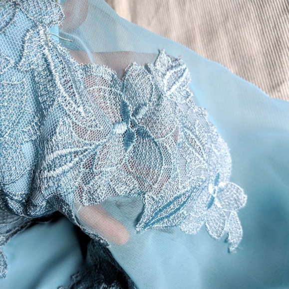 Gorgeous 80s vintage Frozen blue union made dress - Picture 6 of 8